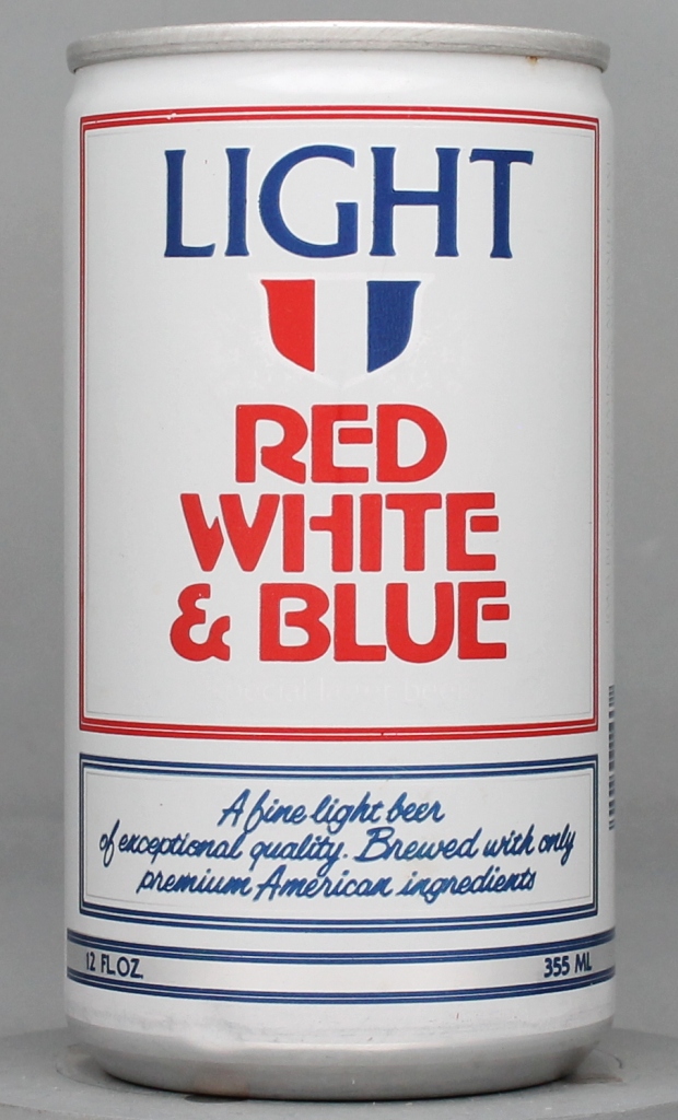 Red White & Blue Light Beer 12 Oz Tab/Stay Top Can