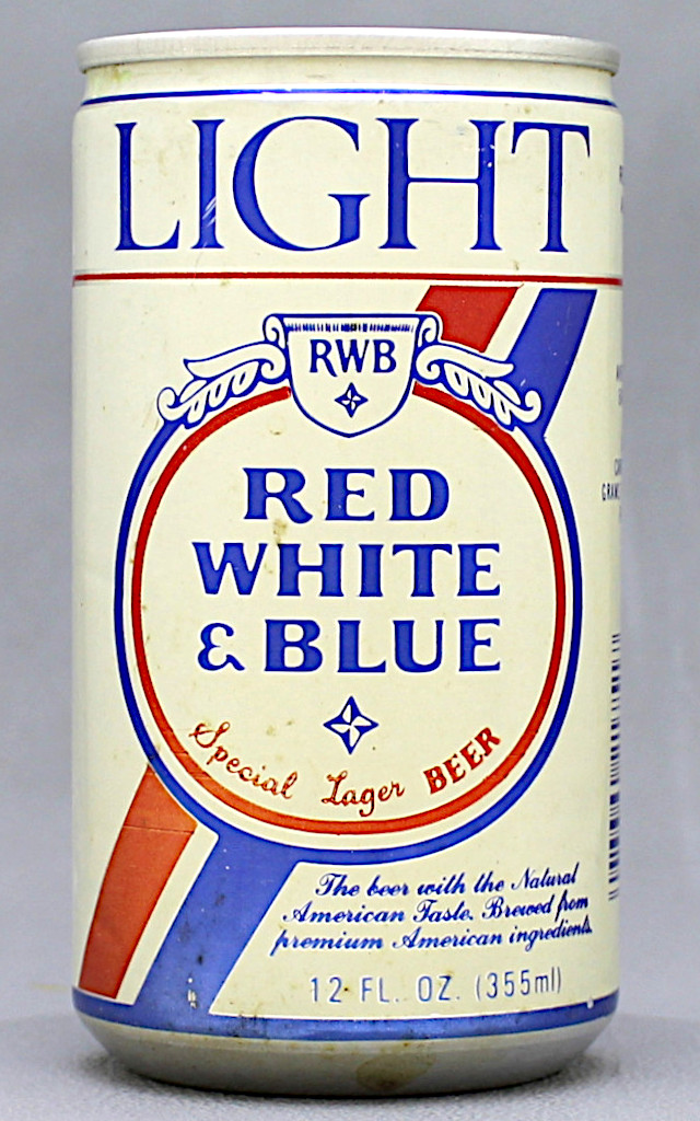Red White & Blue Light Special Lager Beer 12 Oz Tab Top Can