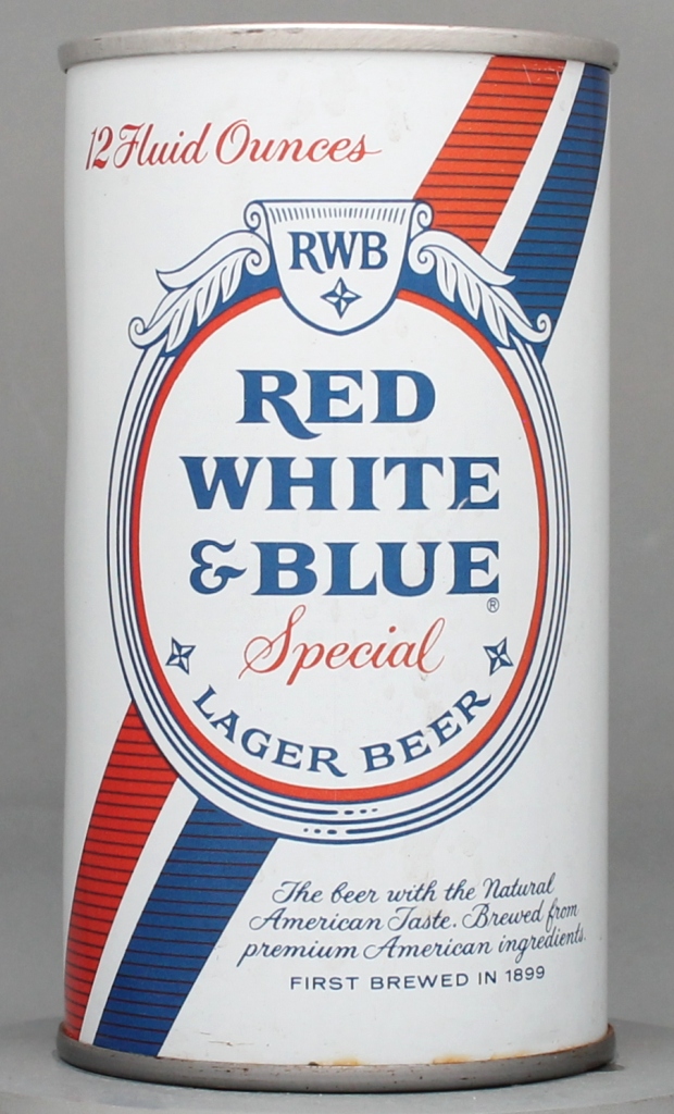 Red White & Blue Special Lager Beer 12 Oz Tab Top Can