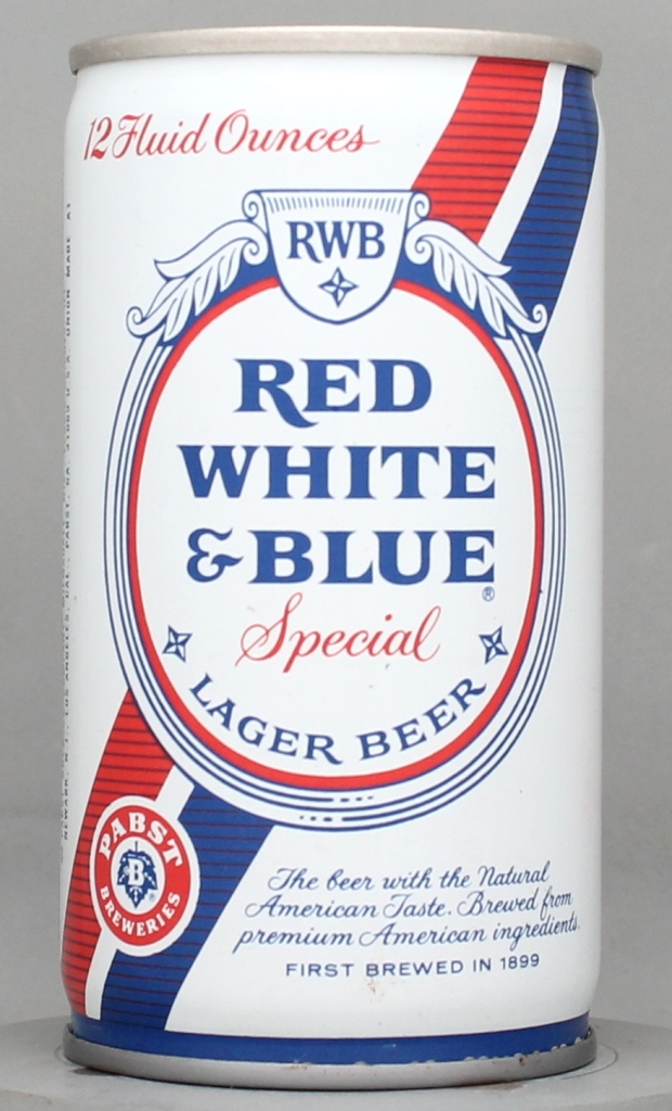Red White & Blue Special Lager Beer Tab Top Can