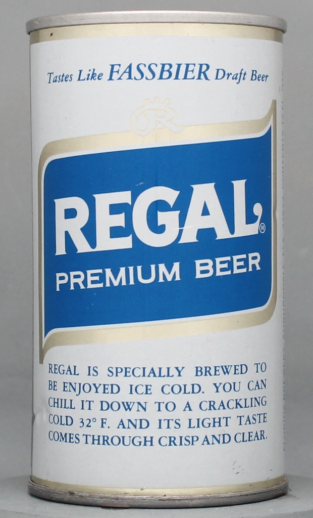 Regal Premium Beer 12 Oz Tab Top Can