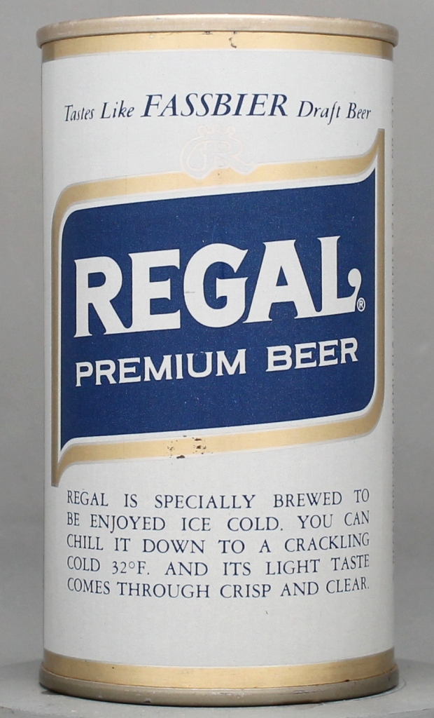 Regal Premium Beer 12 Oz Tab Top Can