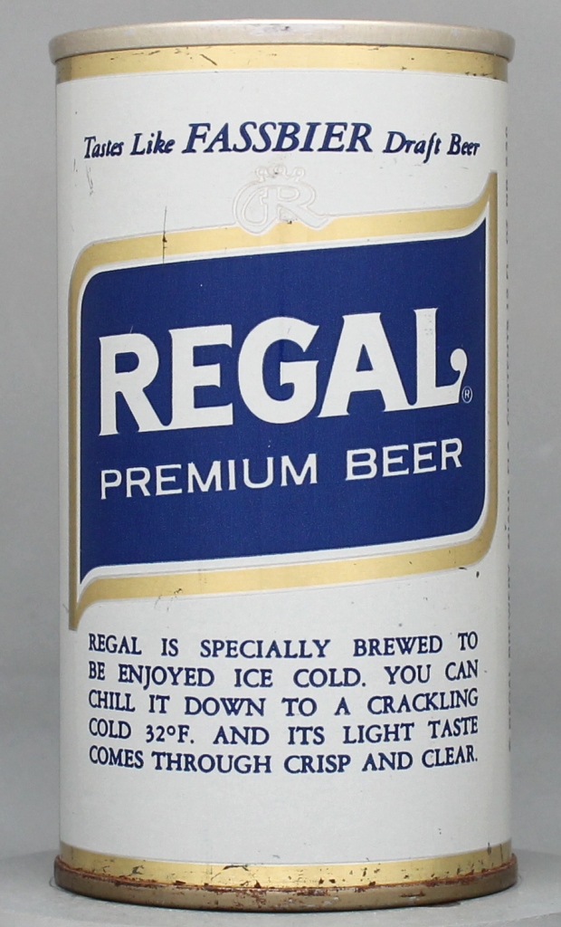 Regal Premium Beer 12 Oz Tab Top Can