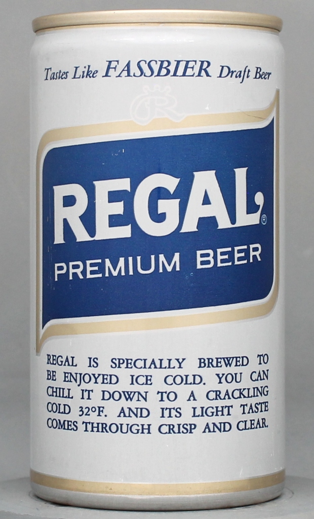 Regal Premium Beer 12 Oz Tab Top Can