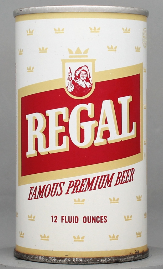 Regal Famous Premium Beer 12 Oz Tab Top Can