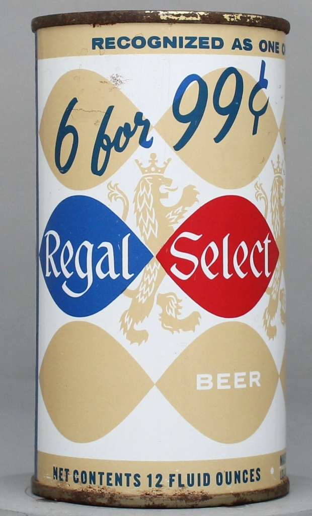 Regal Select Beer 12 Oz Insert Top Can