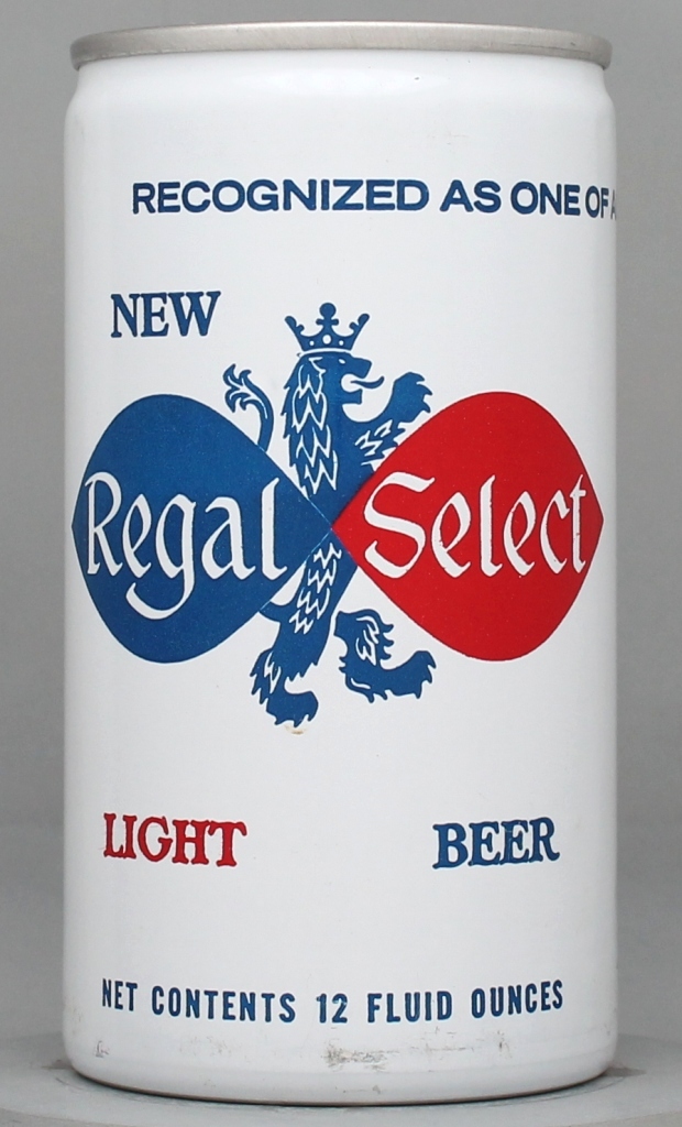 Regal Select Light Beer 12 Oz Tab Top Can