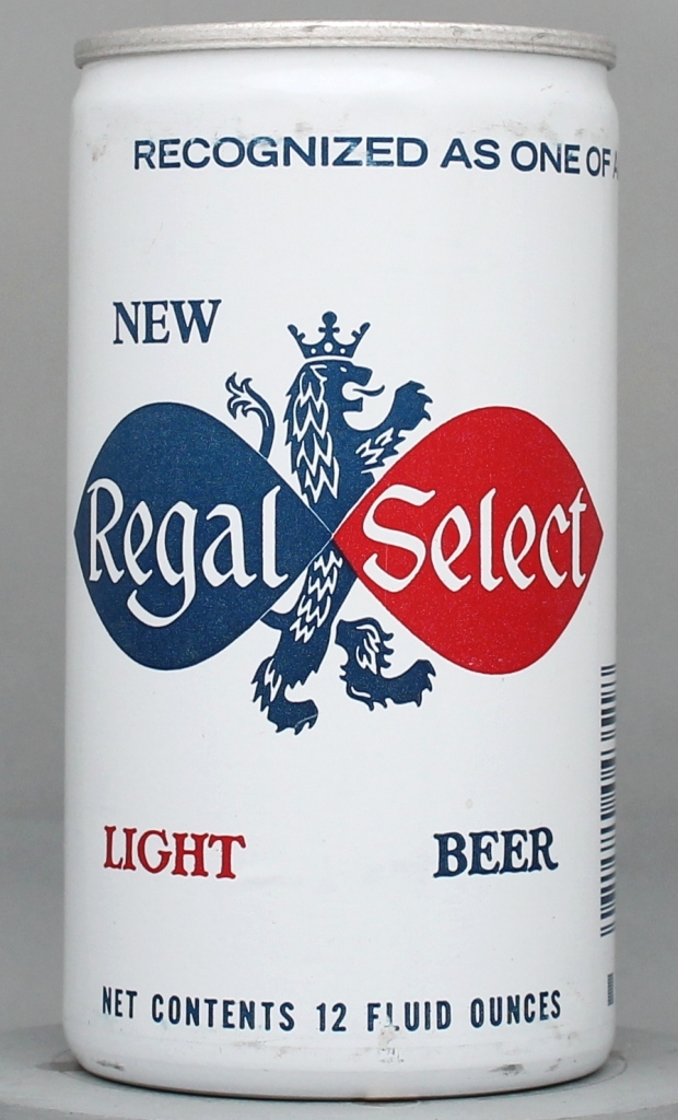 Regal Select Light Beer 12 Oz Tab Top Can