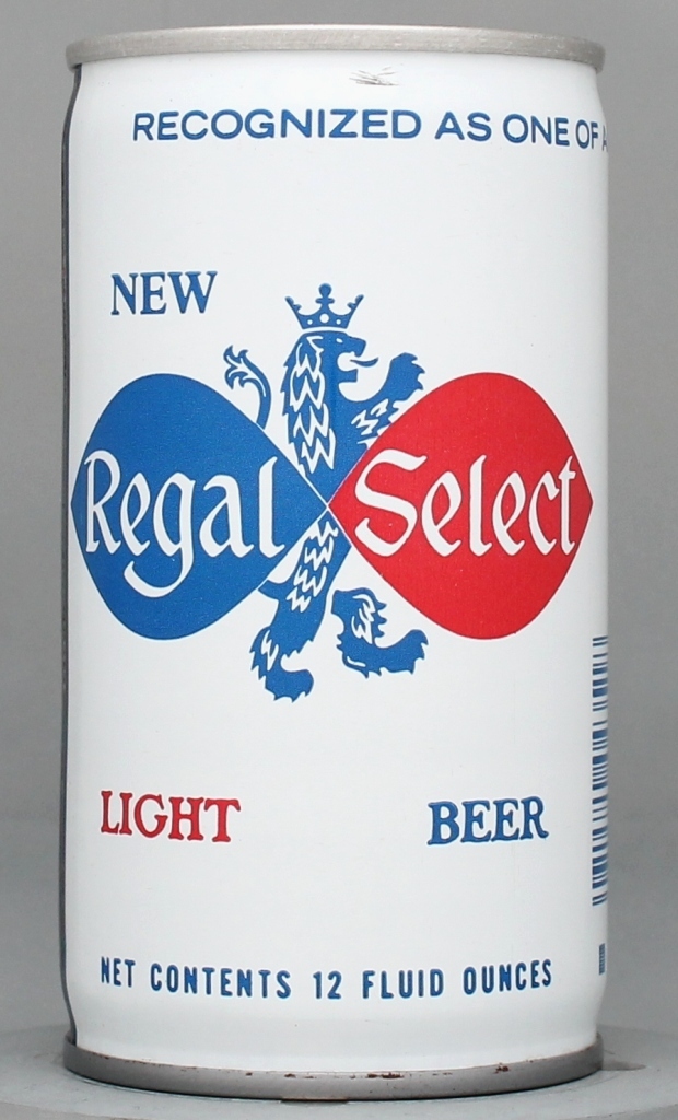 Regal Select Light Beer 12 Oz Tab Top Can