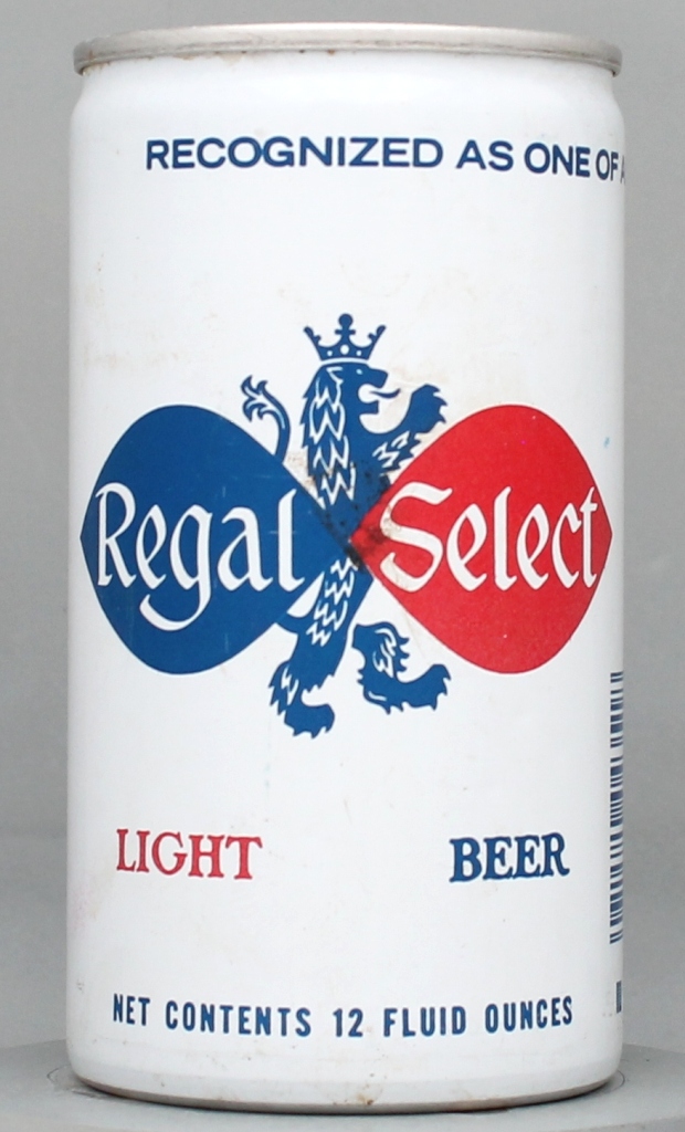 Regal Select Premium Beer 12 Oz Tab Top Can