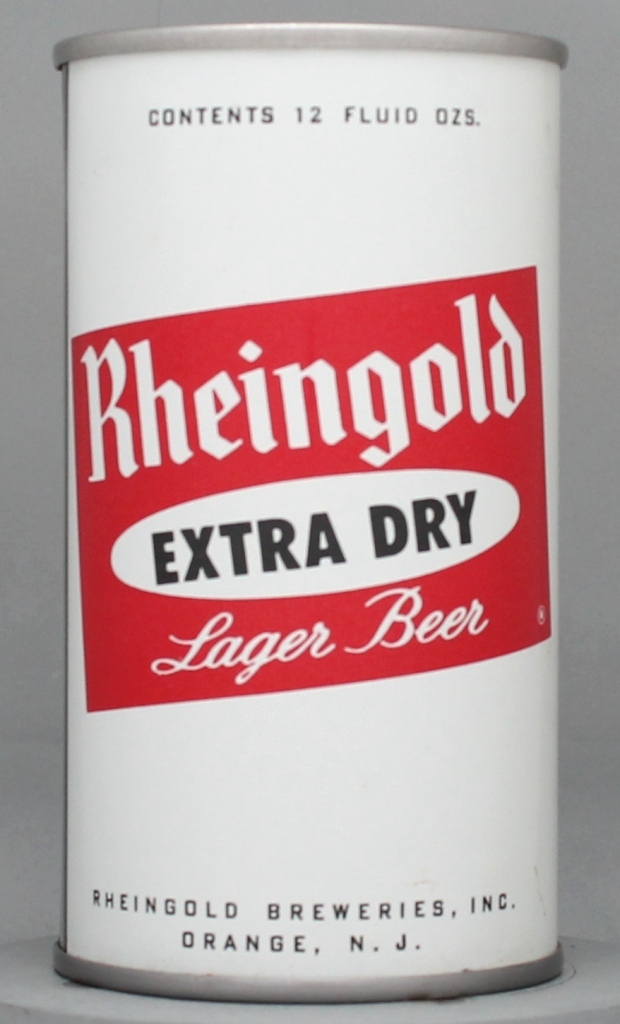 Rheingold Extra Dry Lager Beer 12 Oz Tab Top Can
