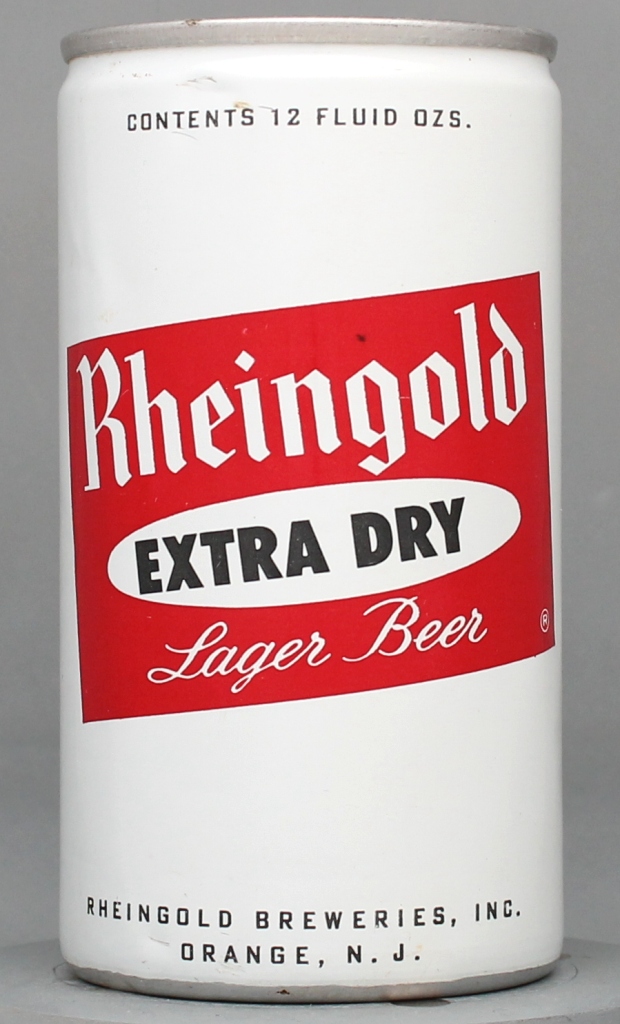 Rheingold Extra Dry Lager Beer 12 Oz Tab Top Can