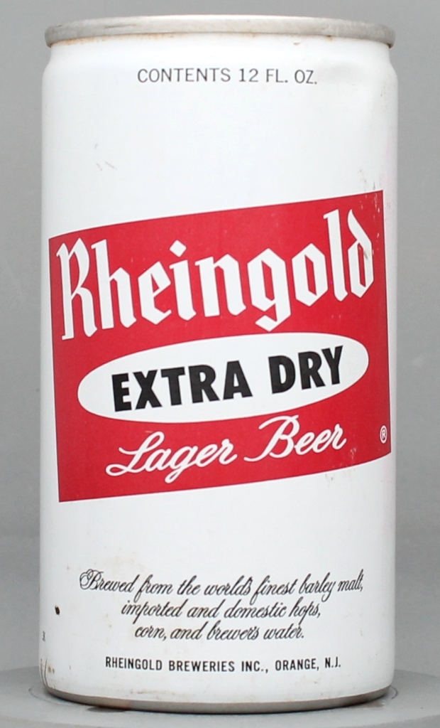 Rheingold Extra Dry Lager Beer 12 Oz Tab Top Can