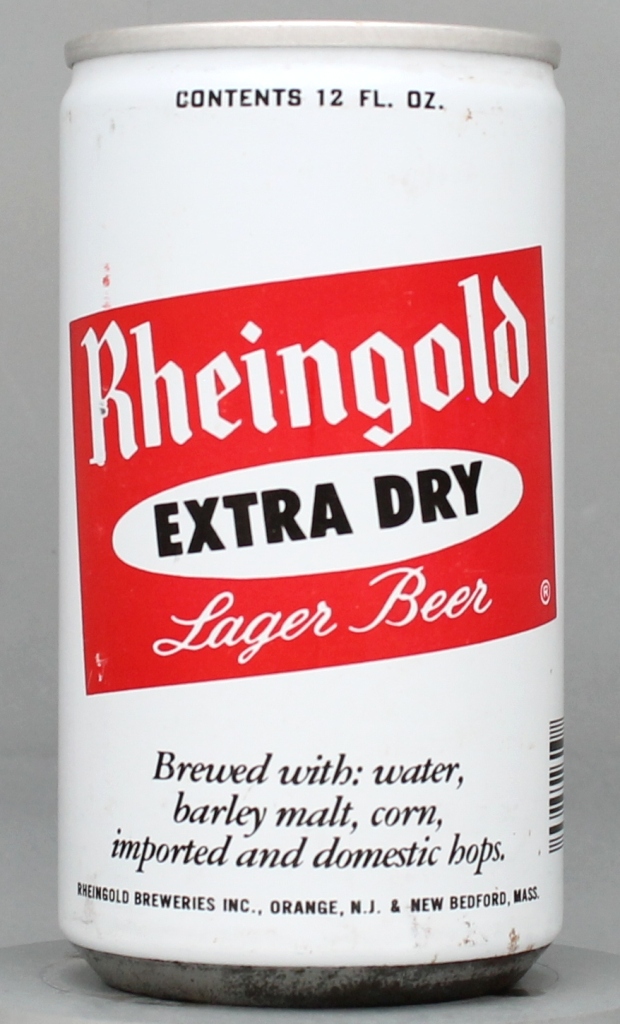 Rheingold Extra Dry Lager Beer 12 Oz Tab Top Can