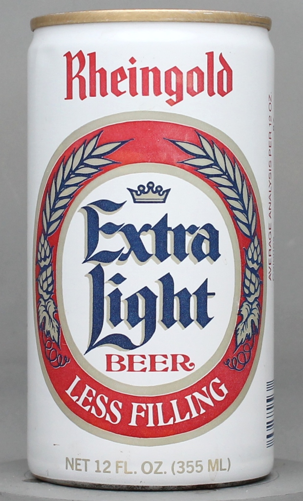 Rheingold Extra Light Beer 12 Oz Tab Top Can