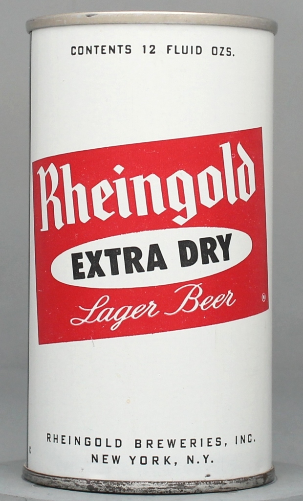Rheingold Extra Dry Lager Beer 12 Oz Tab/Insert Top Can