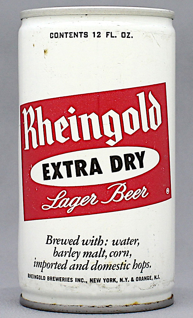 Rheingold Extra Dry Lager Beer 12 Oz Tab Top Can