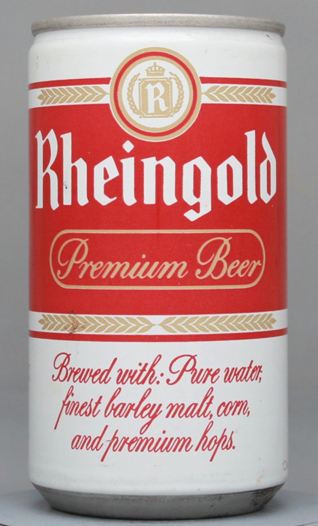 Rheingold Premium Beer 12 Oz Tab Top Can