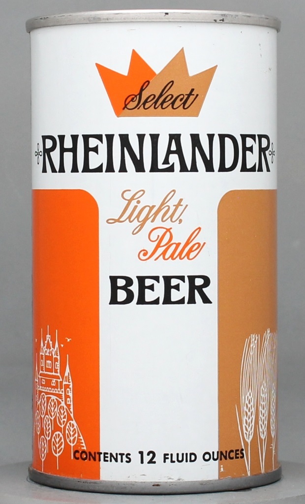 Rheinlander Select Light Pale Beer 12 Oz Zip/Tab Top Can