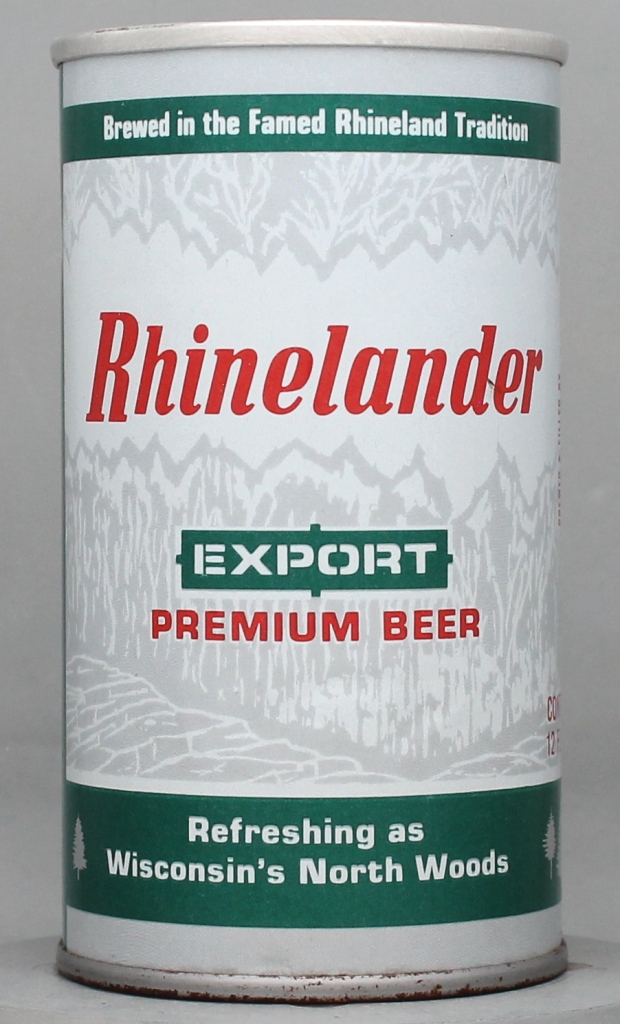Rhinelander Export Premium Beer 12 Oz Tab Top Can