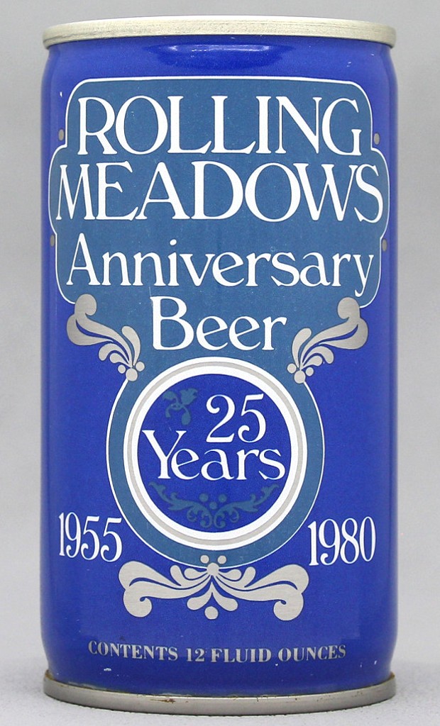 Rolling Meadows Anniversary Beer 12 Oz Tab Top Can