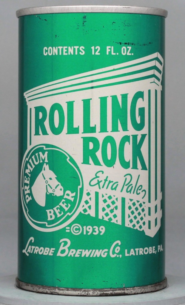 Rolling Rock Extra Pale Premium Beer 12 Oz Tab Top Can