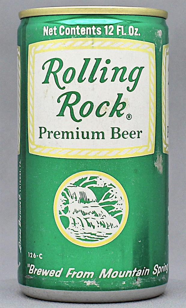 Rolling Rock Premium Beer 12 Oz Tab Top Can