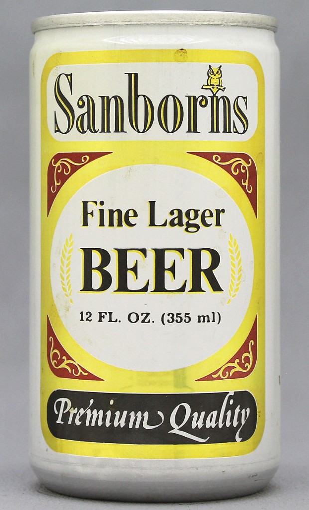 Sanborns Fine Lager Beer 12 Oz Tab Top Can