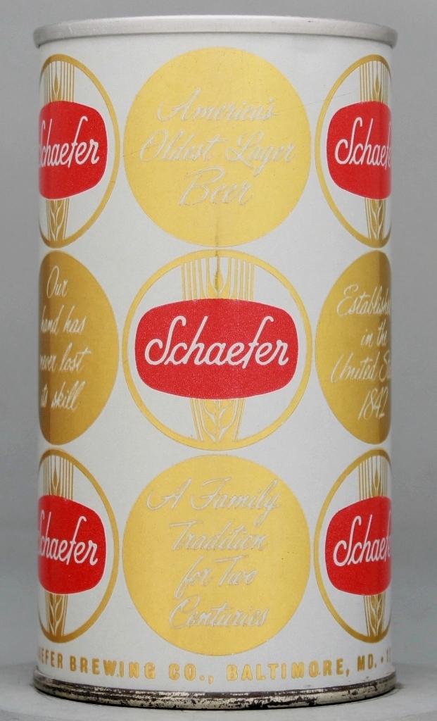 Schaefer Beer 12 Oz Zip Top Can