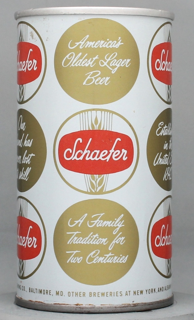 Schaefer Beer 12 Oz Tab Top Can