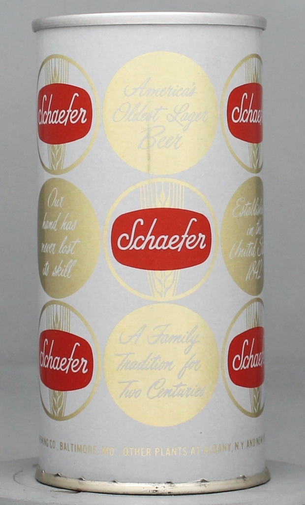 Schaefer Beer 10 Oz Tab Top Can