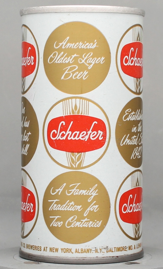 Schaefer Beer 10 Oz Tab Top Can