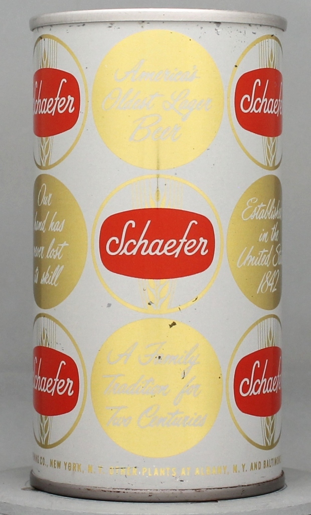 Schaefer Beer 12 Oz Tab Top Can