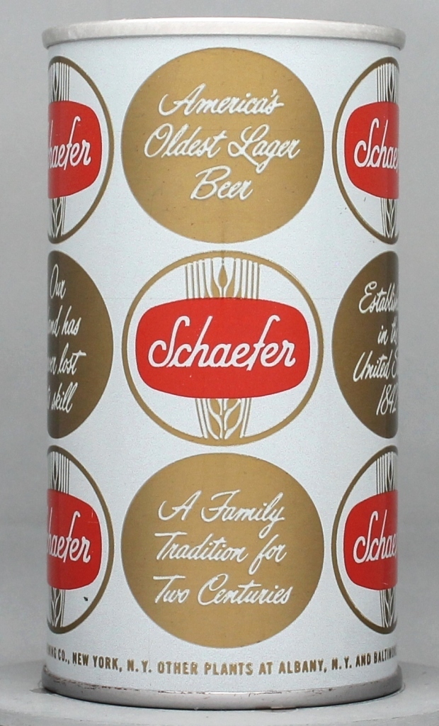 Schaefer America's Oldest Lager Beer 12 Oz Tab Top Can