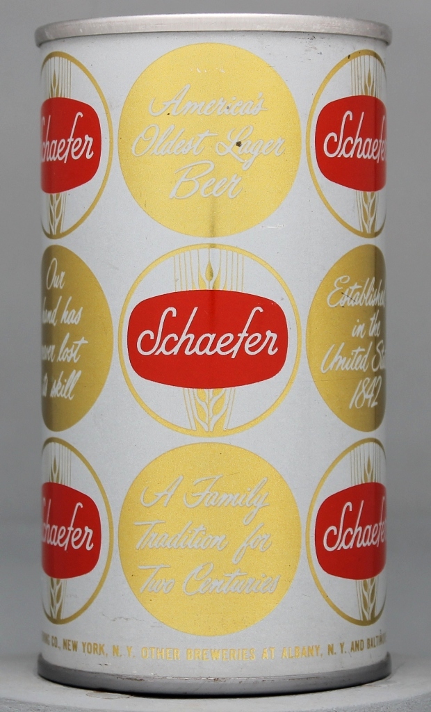 Schaefer America's Oldest Lager Beer 12 Oz Tab Top Can