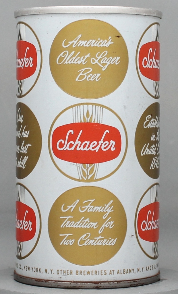 Schaefer Beer 12 Oz Tab Top Can