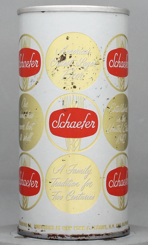 Schaefer Beer 10 Oz Tab Top Can