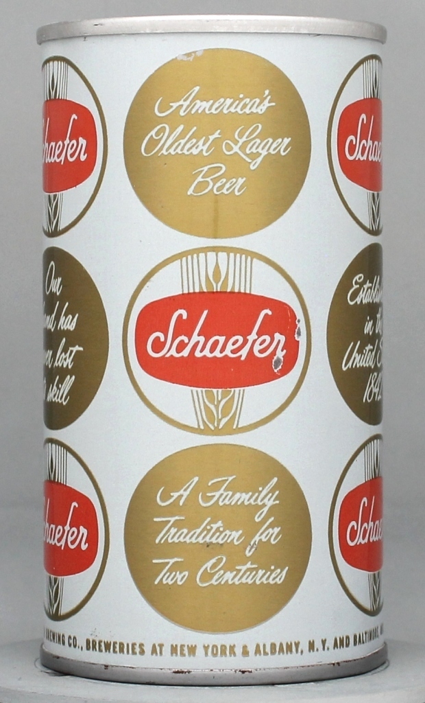 Schaefer Beer 12 Oz Tab Top Can