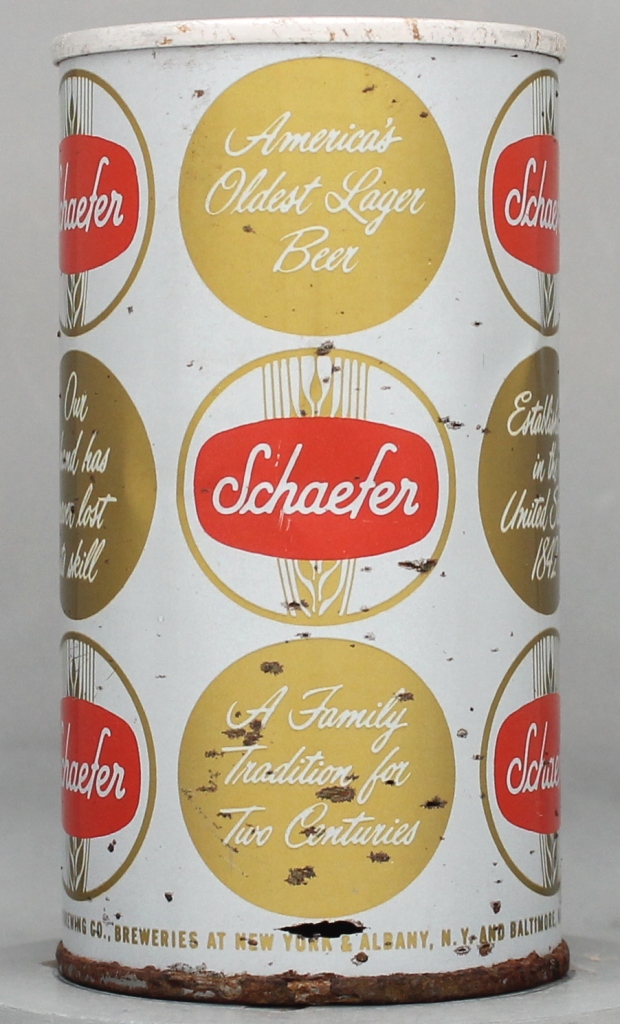 Schaefer Beer 12 Oz Tab Top Can
