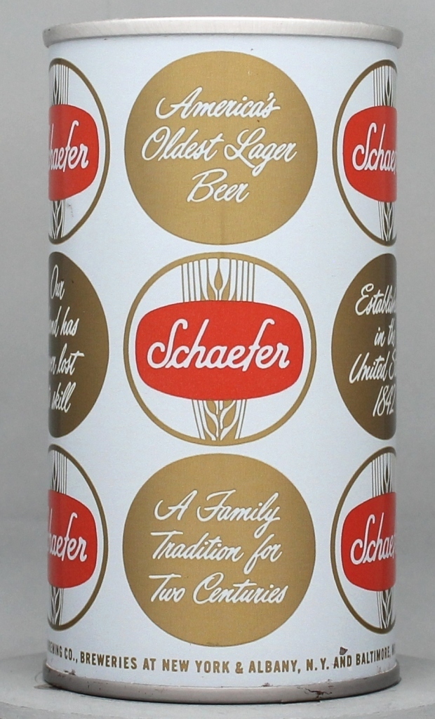 Schaefer Beer 12 Oz Tab Top Can