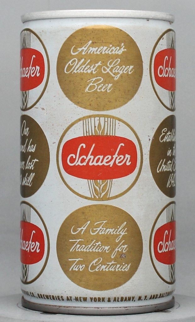 Schaefer Beer 12 Oz Tab Top Can