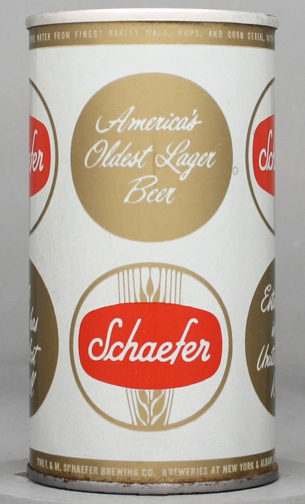 Schaefer Beer 12 Oz Tab Top Can