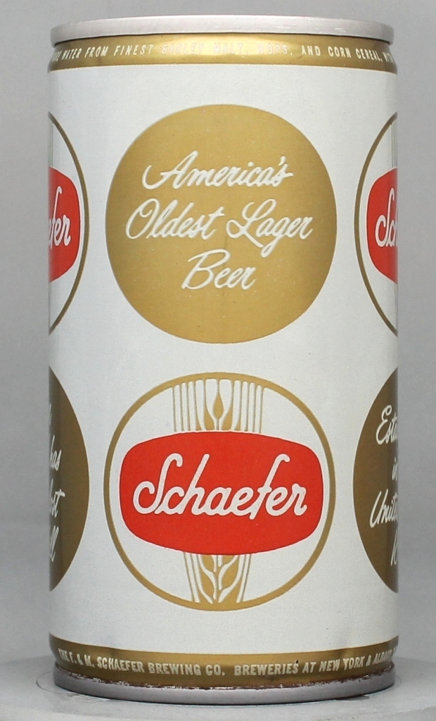 Schaefer America's Oldest Lager Beer 12 Oz Tab Top Can