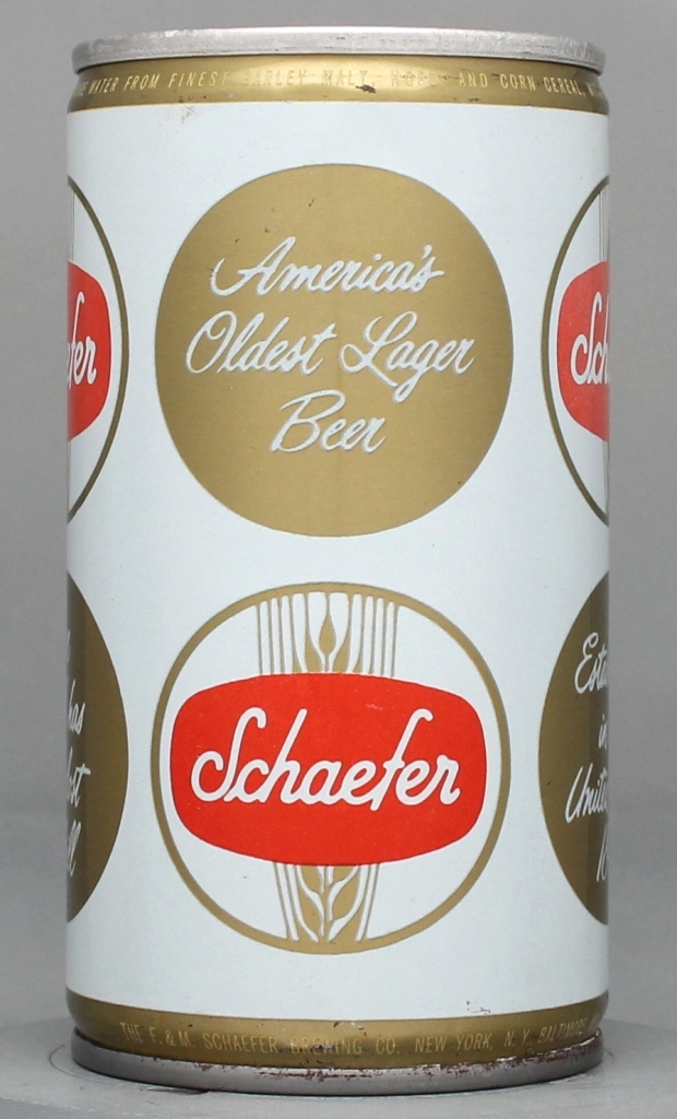 Schaefer America's Oldest Lager Beer 12 Oz Tab Top Can