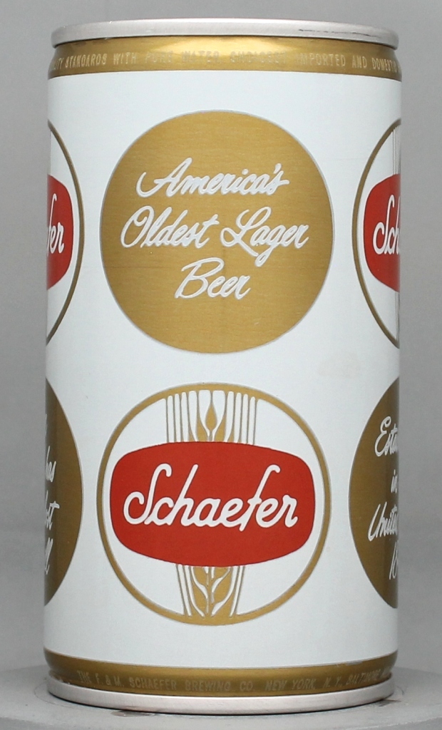 Schaefer Beer 12 Oz Tab Top Can