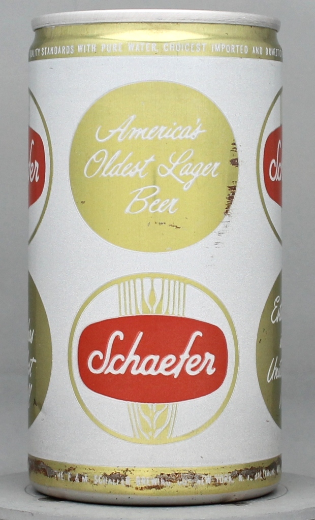 Schaefer Beer 12 Oz Tab Top Can