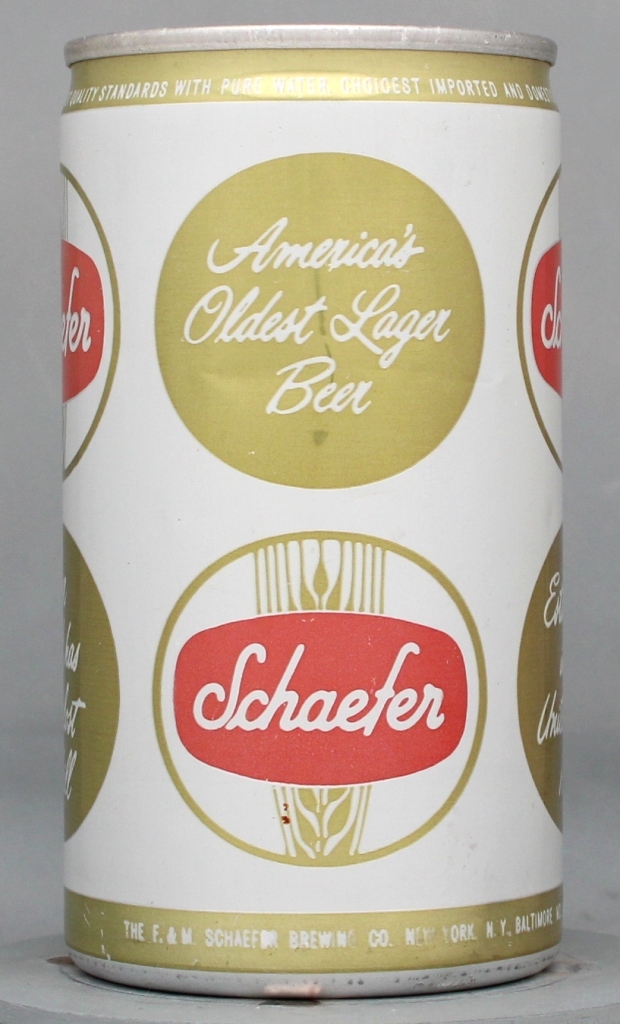 Schaefer Beer 12 Oz Tab Top Can