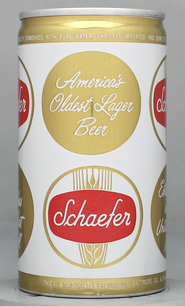 Schaefer Beer 12 Oz Tab Top Can