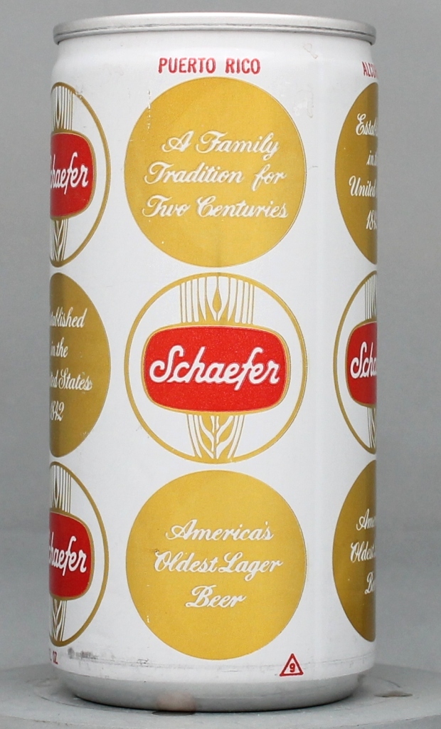 Schaefer Beer 10 Oz Tab Top Can