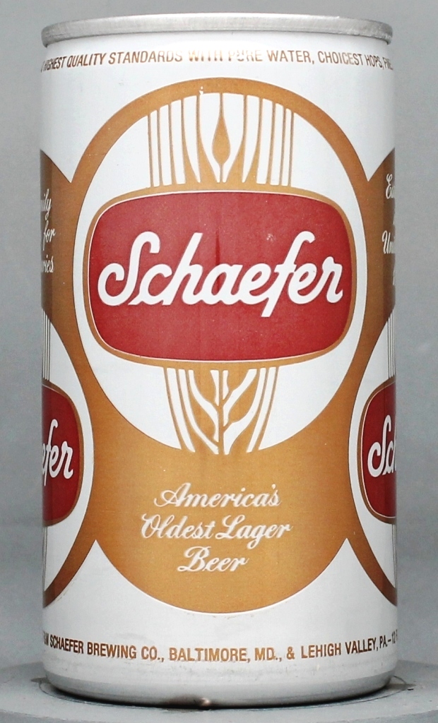 Schaefer Beer 12 Oz Tab Top Can